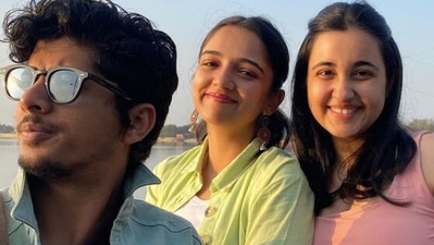 Ahsaas Channa with her Kota Factory co-stars Mayur More and Revathi Pillai. Ahsaas Channa with her Kota Factory co-stars Mayur More and Revathi Pillai.