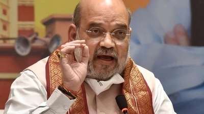 Union home minister Amit Shah took a marathon five-hour meeting on Kashmir on Thursday. (File Photo / HT) Union home minister Amit Shah took a marathon five-hour meeting on Kashmir on Thursday. (File Photo / HT)
