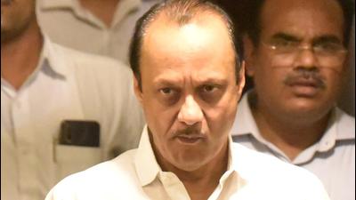 During a visit to Pune city on Friday, Nationalist Congress Party (NCP) leader Ajit Pawar avoided comment on Income Tax raids at various properties related to him (HT Photo)
