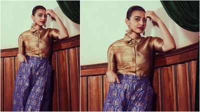 'Golden girl' Radhika Apte looks to-die-for in this fusion attire. (Instagram/@elevate_promotions)