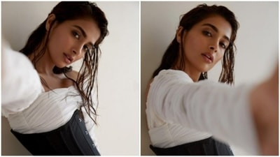 Pooja Hedge slays monochrome fashion wearing this… (Instagram/@hedgepooja) Pooja Hedge slays monochrome fashion wearing this… (Instagram/@hedgepooja)