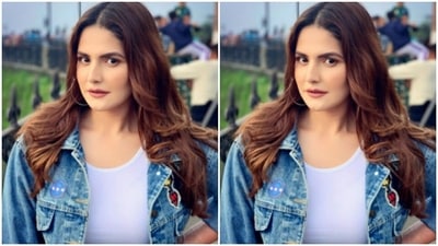 Zareen teamed the classic white and denim ensemble with a denim pair of trousers. The jeans, loose from the ends, are perfect for a winter getaway fashion. (Instagram/@zareenkhan) Zareen teamed the classic white and denim ensemble with a denim pair of trousers. The jeans, loose from the ends, are perfect for a winter getaway fashion. (Instagram/@zareenkhan)