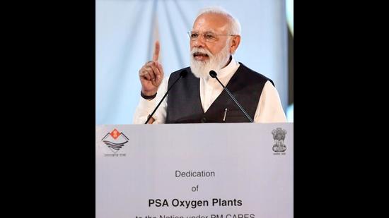 Multiple PSA oxygen plants were inaugurated all over the country, under the virtual observation of Prime Minister Narendra Modi. (ANI/PIB)