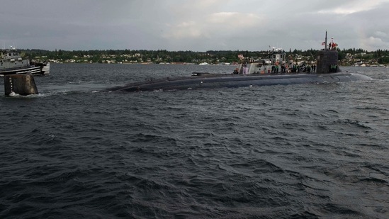 The USS Connecticut, a nuclear-powered fast-attack submarine, "struck an object while submerged on the afternoon of Oct. 2, while operating in international waters in the Indo-Pacific region," the navy said in a statement. (AFP)