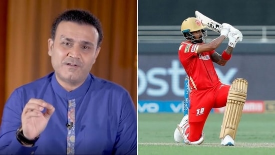 Sehwag lauds Rahul's knock of 98 not out against CSK in IPL 2021 match no. 53(HT Collage)