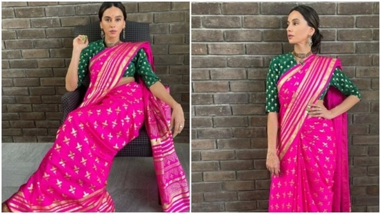 Shibani Dandekar drops major festive fashion cues in bright colours(Instagram/@shibanidandekar) Shibani Dandekar drops major festive fashion cues in bright colours(Instagram/@shibanidandekar)