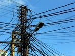 Electricity cables are seen in Tyre, Lebanon July 18, 2020. REUTERS/Aziz Taher/File Photo