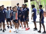 Indian football team faces Nepal
