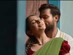 Konda Polam review: Rakul Preet Singh and Vaishnav Tej in the movie. Konda Polam review: Rakul Preet Singh and Vaishnav Tej in the movie.