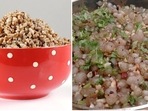 1. Buckwheat or Kuttu: Gluten free and rich in nutrients, Buckwheat is one of the favourites for those who are keeping fasts in Navratri. Popularly known as kuttu, it is actually not a grain. It's a flour obtained from a seed, hence a pseudo-cereal. Apart from fasting, it is a great alternative for gluten sensitive individuals round the year. Buckwheat produces heat in the body. It is also rich in nutrients like phosphorus, magnesium, zinc, copper and B vitamins.(Buckwheat ) 1. Buckwheat or Kuttu: Gluten free and rich in nutrients, Buckwheat is one of the favourites for those who are keeping fasts in Navratri. Popularly known as kuttu, it is actually not a grain. It's a flour obtained from a seed, hence a pseudo-cereal. Apart from fasting, it is a great alternative for gluten sensitive individuals round the year. Buckwheat produces heat in the body. It is also rich in nutrients like phosphorus, magnesium, zinc, copper and B vitamins.(Buckwheat )