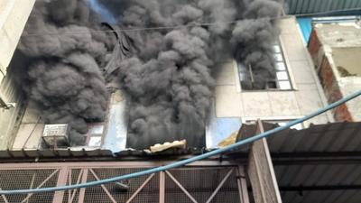 While the exact reason for the fire has not been ascertained, senior fire officials suspect a short-circuit in the electric cables may have caused the blaze. (Sourced) While the exact reason for the fire has not been ascertained, senior fire officials suspect a short-circuit in the electric cables may have caused the blaze. (Sourced)