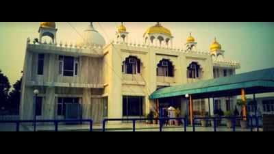 Gurdwara Sacha Dhan at Phase 3, Mohali, the venue of the wedding ceremony of Punjab CM Charanjit Singh Channi’s elder son. Gurdwara Sacha Dhan at Phase 3, Mohali, the venue of the wedding ceremony of Punjab CM Charanjit Singh Channi’s elder son.