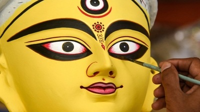 The festival of Navratri will be observed from October 7 till October 15. This year Ashtami falls on October 13 while Dashami is on October 15. In this still, an artist gives final touches to an idol of Goddess Durga for the Durga Puja celebration, in Patna. (PTI) The festival of Navratri will be observed from October 7 till October 15. This year Ashtami falls on October 13 while Dashami is on October 15. In this still, an artist gives final touches to an idol of Goddess Durga for the Durga Puja celebration, in Patna. (PTI)