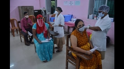 The festive season could be the reason for fewer people going to centres for vaccination against Covid in Thane city. (PRAFUL GANGURDE/HT FILE PHOTO) The festive season could be the reason for fewer people going to centres for vaccination against Covid in Thane city. (PRAFUL GANGURDE/HT FILE PHOTO)