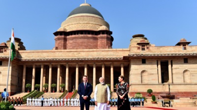 The leaders signed four agreements aimed at boosting cooperation in green technologies and management of natural resources. (@narendramodi/Twitter) The leaders signed four agreements aimed at boosting cooperation in green technologies and management of natural resources. (@narendramodi/Twitter)