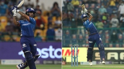 Ishan Kishan and Suryakumar Yadav were in the zone Friday night. (IPL/Twitter) Ishan Kishan and Suryakumar Yadav were in the zone Friday night. (IPL/Twitter)