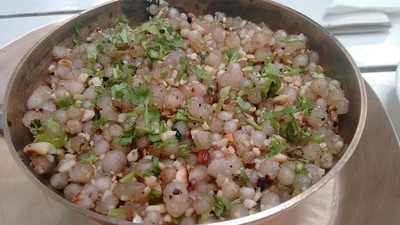 4. Sabudana: It is a carbohydrate dense food which is permitted in Navratri fasting. It can be carefully combined with other ingredients like peanuts, curry patta, some potatoes, veggies and more to prepare a delicious khichadi that can be eaten with curd. (Wikipedia) 4. Sabudana: It is a carbohydrate dense food which is permitted in Navratri fasting. It can be carefully combined with other ingredients like peanuts, curry patta, some potatoes, veggies and more to prepare a delicious khichadi that can be eaten with curd. (Wikipedia)