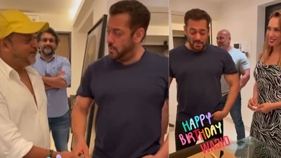 Salman Khan and Sajid Khan celebrate late Wajid Khan's birthday. Salman Khan and Sajid Khan celebrate late Wajid Khan's birthday. 