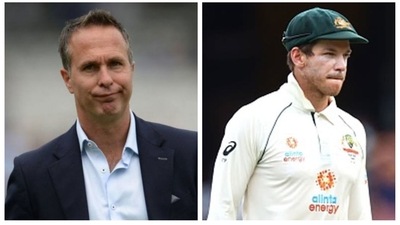 Michael Vaughan and Tim Paine Michael Vaughan and Tim Paine