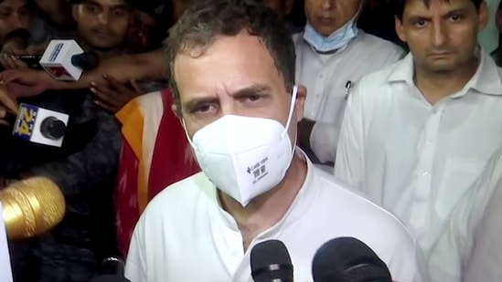 Rahul Gandhi visited the families of the victims of the Lakhimpur Kheri violence early this week. (ANI)