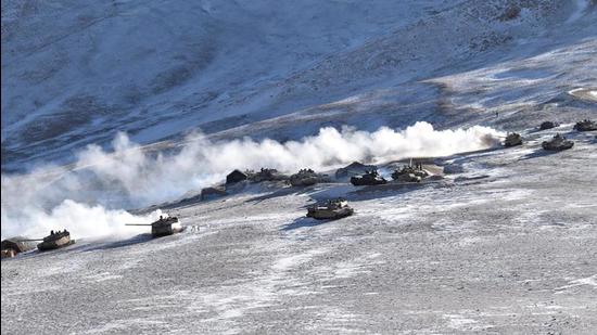 India and China have been locked in a border standoff for 17 months and despite two rounds of disengagement at friction points this year, the two sides still have 50,000 to 60,000 troops each in the Ladakh theatre. (AP PHOTO.)