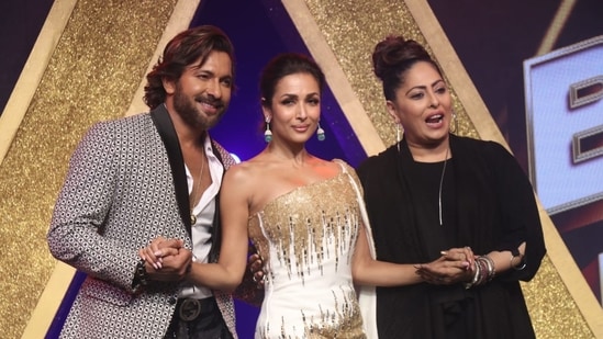 Terence Lewis, Malaika Arora and Geeta Kapur on India's Best Dancer season 2.&nbsp;