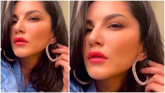Sharing the stills on Instagram, Sunny Leone captioned her Instagram post as, "Loved this look last night! Midnight photoshoot by myself!! Lol."(Instagram/@sunnyleone)