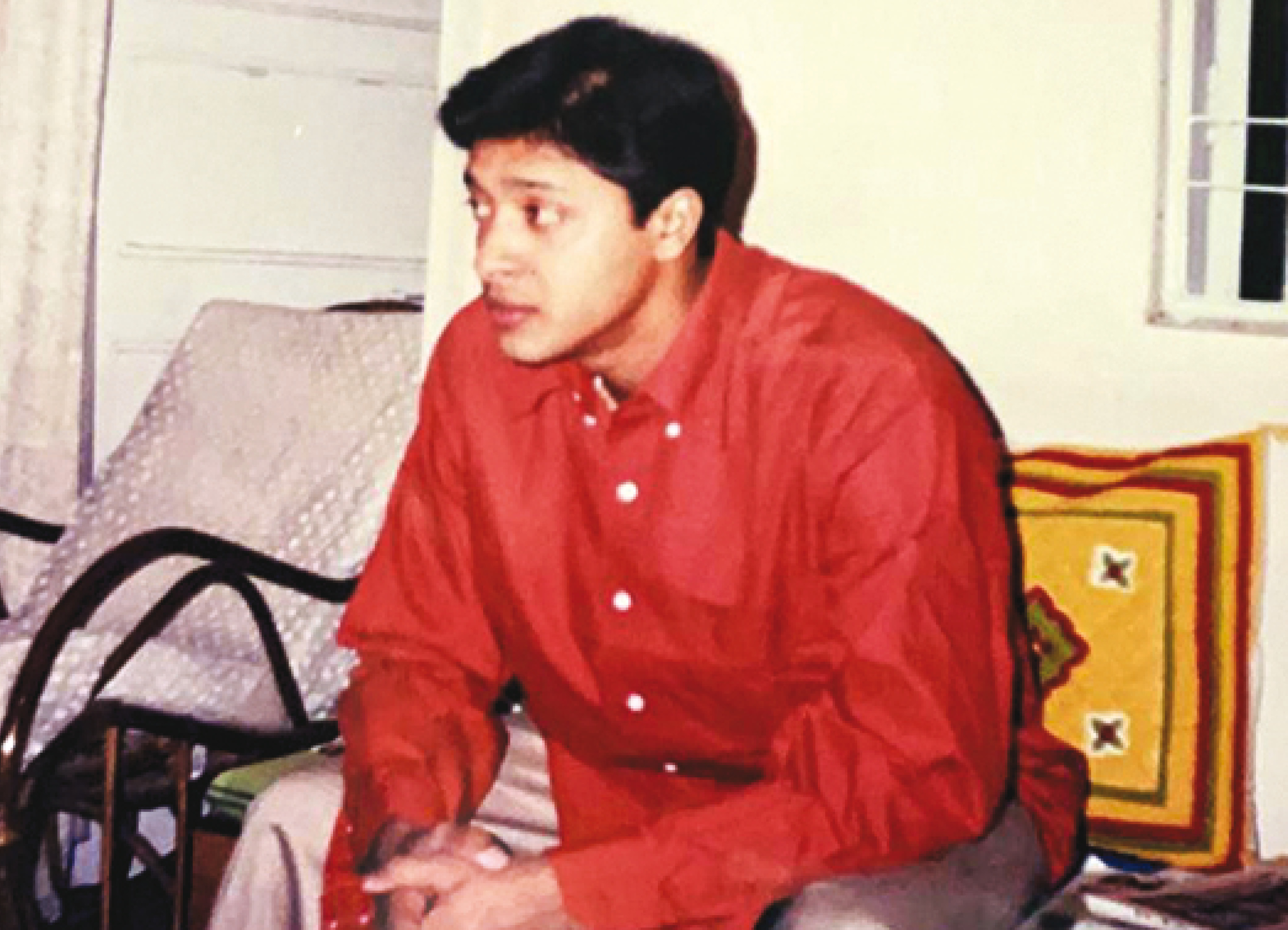 A picture clicked by his father at their old house in Lokhandwala A picture clicked by his father at their old house in Lokhandwala