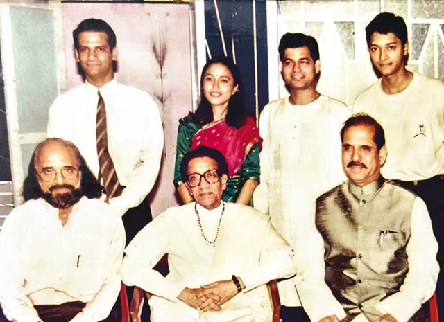 Balasaheb Thackeray and the then Maharashtra chief minister Manohar Joshi watching Shreyas’s play All the Best Balasaheb Thackeray and the then Maharashtra chief minister Manohar Joshi watching Shreyas’s play All the Best