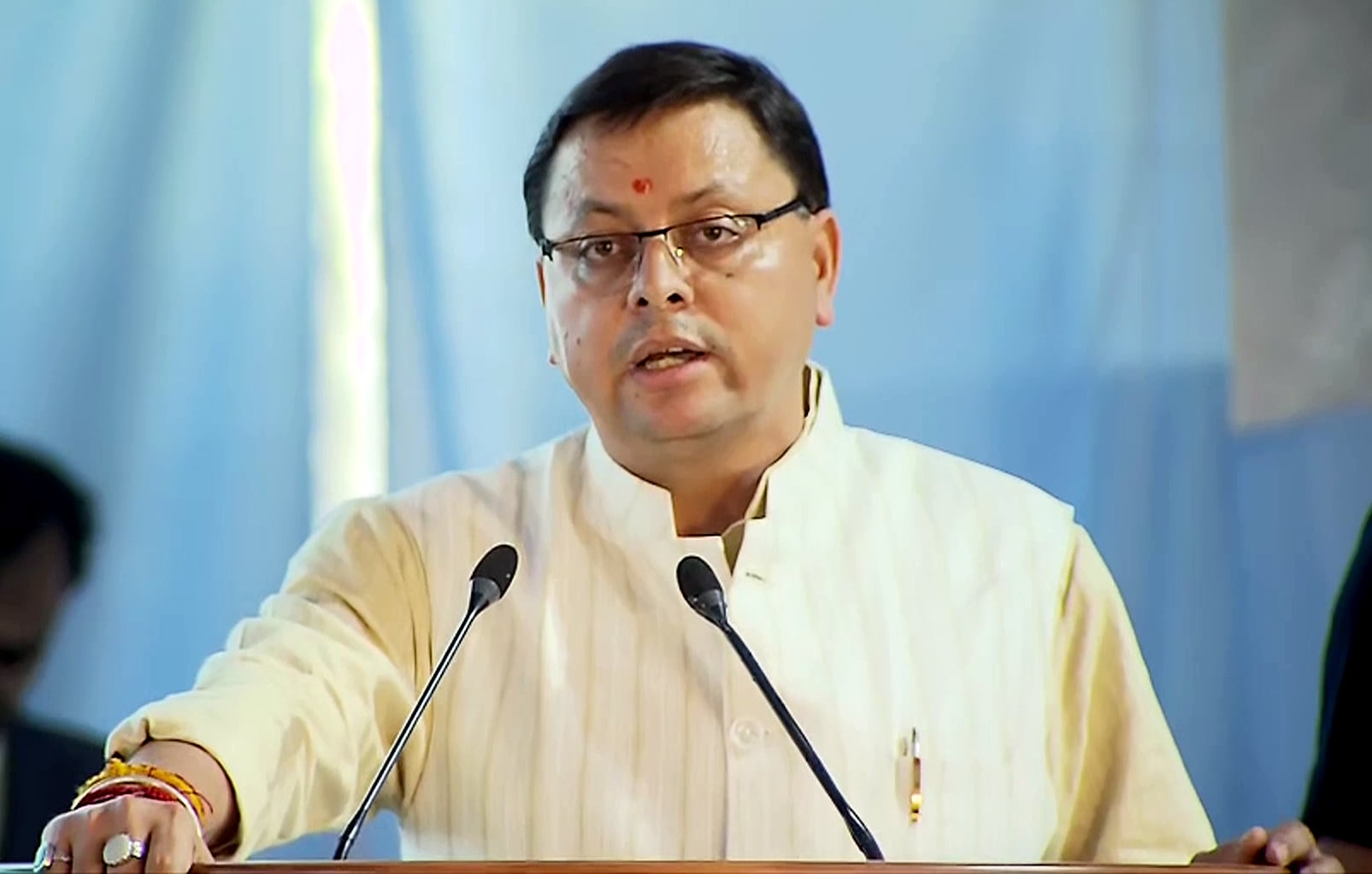 Uttarakhand chief minister Pushkar Singh Dhami. (ANI file photo)