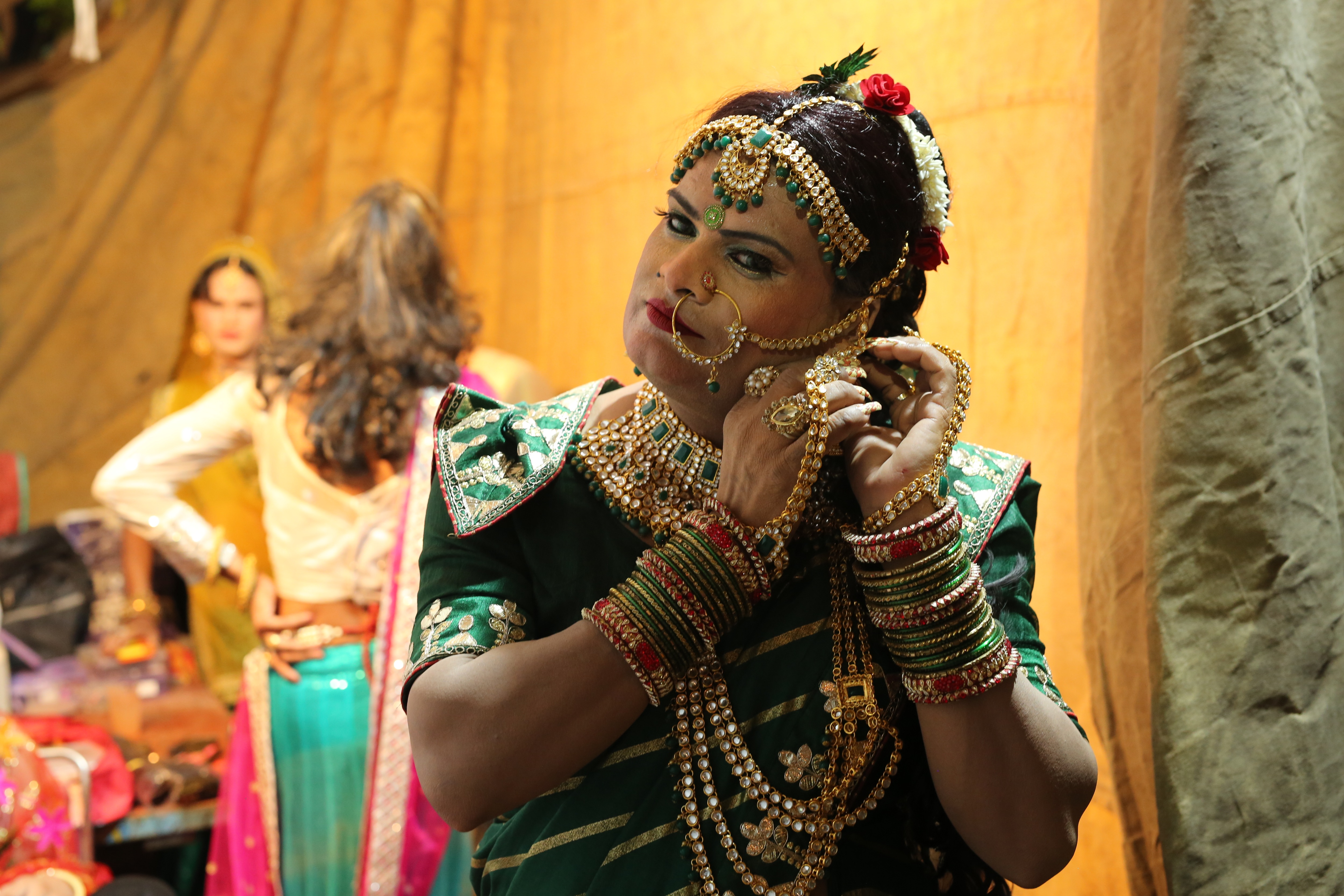 Actor Govind Maurya, 37, is essaying the role of Kaikeyi this year. (Photo: Manoj Verma/HT) Actor Govind Maurya, 37, is essaying the role of Kaikeyi this year. (Photo: Manoj Verma/HT)