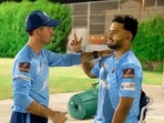 Delhi Capitals captain Rishabh Pant with coach Ricky Ponting.(Delhi Capitals) Delhi Capitals captain Rishabh Pant with coach Ricky Ponting.(Delhi Capitals)