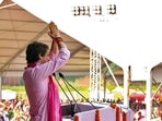 Congress General Secretary Priyanka Gandhi Vadra greets the people during the 'Kisan Nyay Rally', in Varanasi on Sunday. (ANI Photo) Congress General Secretary Priyanka Gandhi Vadra greets the people during the 'Kisan Nyay Rally', in Varanasi on Sunday. (ANI Photo)