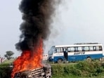 8 people, including four farmers, were killed in Uttar Pradesh's Lakhimpur Kheri on October 3 (HT) 8 people, including four farmers, were killed in Uttar Pradesh's Lakhimpur Kheri on October 3 (HT)