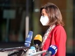 Spain's defense minister Maria Margarita Robles Fernandez did not elaborate in order to protect the evacuation mission. (AP Photo/Darko Bandic)(AP)