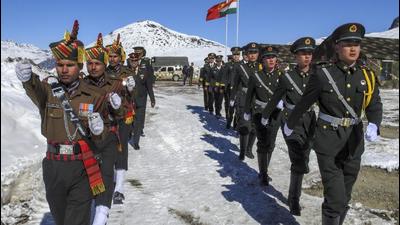 The 13th round of talks between India and China come at a time of massive military build-up and infrastructure development by PLA across LAC, with the Indian Army matching the Chinese moves. (Image used for representation). (PTI PHOTO.) The 13th round of talks between India and China come at a time of massive military build-up and infrastructure development by PLA across LAC, with the Indian Army matching the Chinese moves. (Image used for representation). (PTI PHOTO.)