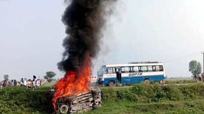 Eight people died in the Lakhimpur Kheri violence, of which four were farmers allegedly hit by a vehicle carrying BJP workers. (ANI) Eight people died in the Lakhimpur Kheri violence, of which four were farmers allegedly hit by a vehicle carrying BJP workers. (ANI)