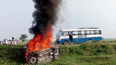 Farmers allege that minister’s Ashish Mishra was in the car that ran over people. (ANI file photo)