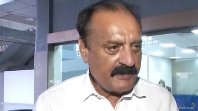 Surjit Singh Slathia along with party colleague Devendra Rana announced their decision to quit the Jammu and Kashmir-based NC on Sunday (ANI) Surjit Singh Slathia along with party colleague Devendra Rana announced their decision to quit the Jammu and Kashmir-based NC on Sunday (ANI)