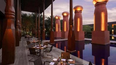 An open-air dining area at a restaurant in Delhi. (Sourced) An open-air dining area at a restaurant in Delhi. (Sourced)