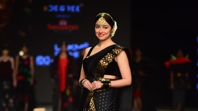 Actor-filmmaker Divya Khosla Kumar also seen at the fashion week. 