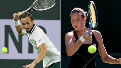 Daniil Medvedev and Karolina Pliskova advanced to the next round.&nbsp; (Getty Images)