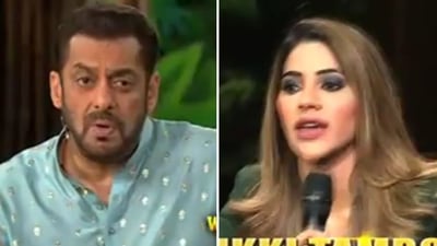 Nikki Tamboli disagreed with Salman Khan in a new Bigg Boss 15 Weekend Ka Vaar promo. Nikki Tamboli disagreed with Salman Khan in a new Bigg Boss 15 Weekend Ka Vaar promo.