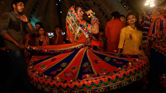 Jammu and Kashmir Tourism Department organises Garba and Dandiya night (HT PHOTO)(For representation purpose) Jammu and Kashmir Tourism Department organises Garba and Dandiya night (HT PHOTO)(For representation purpose)