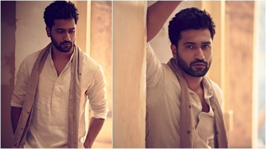 From traditional attires to red-carpet western wears, Vicky Kaushal sure how to nail any outfit that he dons. Recently, he shared a few photos of himself in a beige kurta.(Instagram/@vickykaushal)