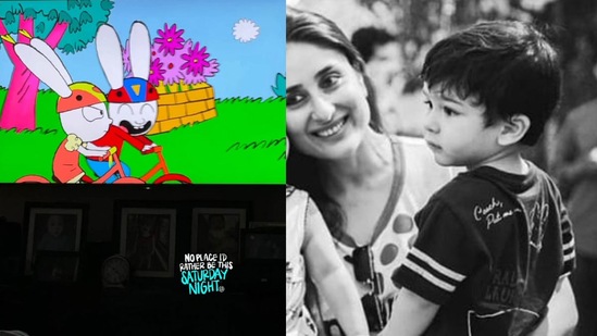 Kareena Kapoor watched cartoons on Saturday night.&nbsp;