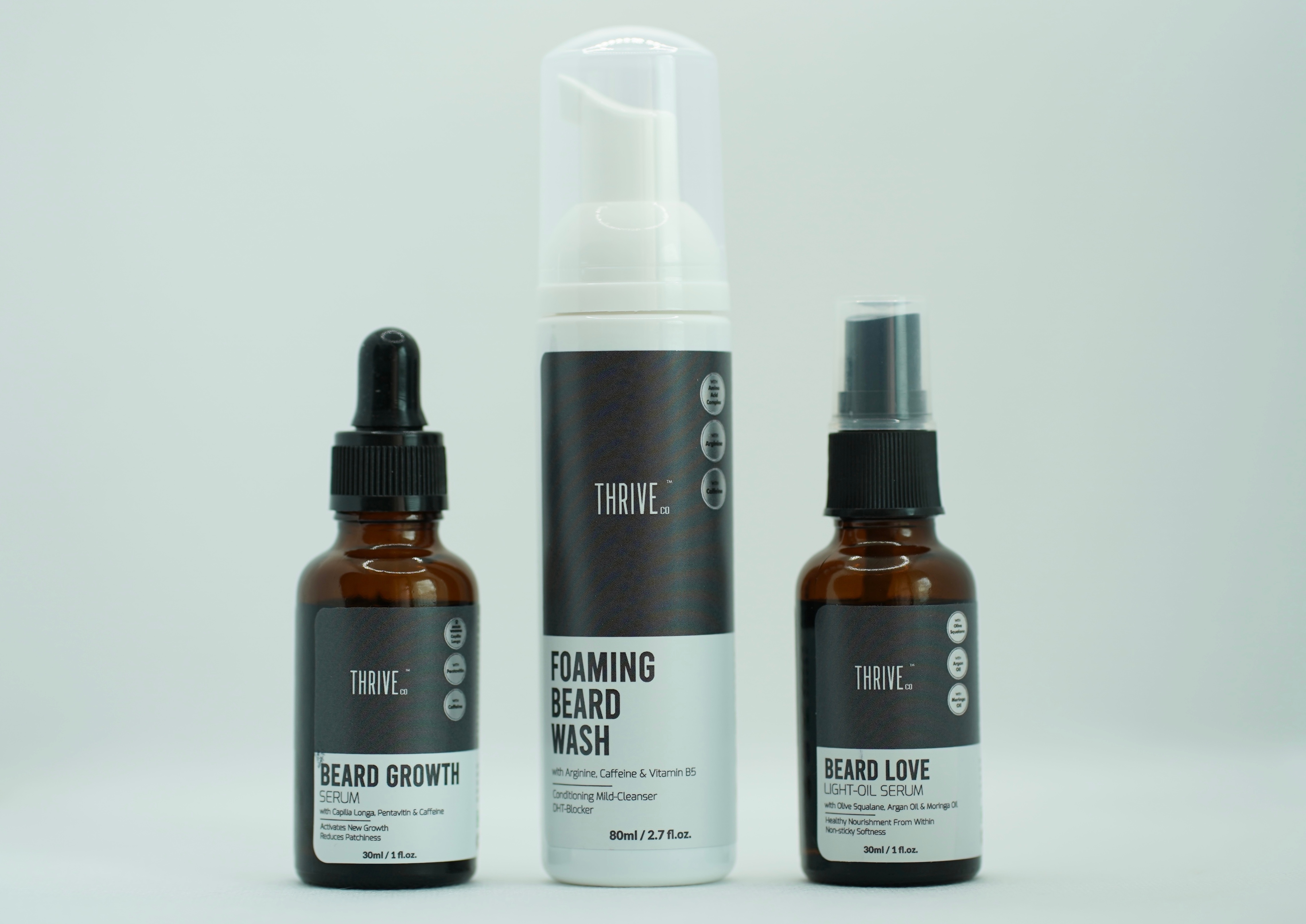 The foaming face wash cleanses dirt and grime while softening the beard hair The foaming face wash cleanses dirt and grime while softening the beard hair