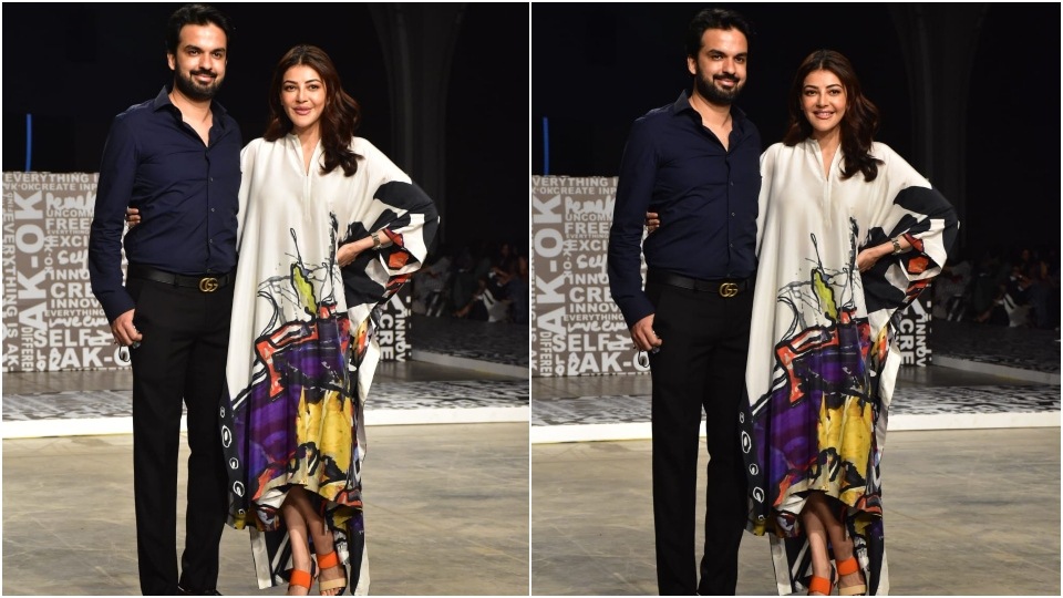 Kajal Aggarwal and Gautam Kitchlu at Lakme Fashion Week. (HT Photo/Varinder Chawla) Kajal Aggarwal and Gautam Kitchlu at Lakme Fashion Week. (HT Photo/Varinder Chawla)