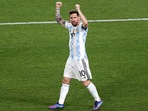 Lionel Messi of Argentina celebrates after scoring the first goal of his team. (Getty) Lionel Messi of Argentina celebrates after scoring the first goal of his team. (Getty)