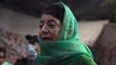 Former J&K chief minister and PDP chief Mehbooba Mufti has come out in support of Aryan Khan, becoming the first mainstream leader from the region who has reacted on the issue. (Ht file photo)